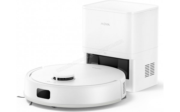 MOVA E20 Plus - Vue de 3/4 droite sur la base de chargement