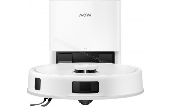MOVA E20s Pro Plus Blanc - Vue de face sur la station de chargement