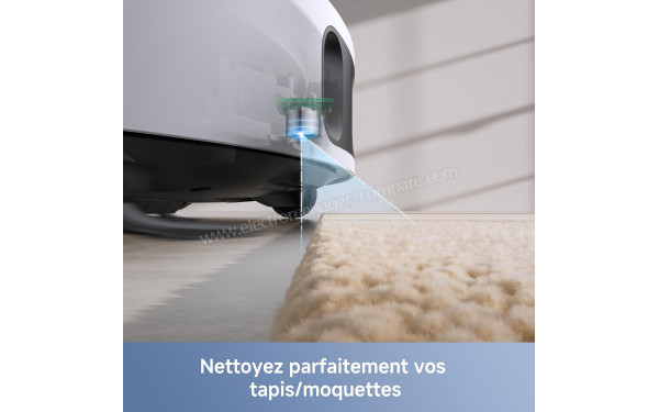 MOVA E30 Ultra Blanc - Reconnaissance des tapis et moquettes &agrave; ultrasons