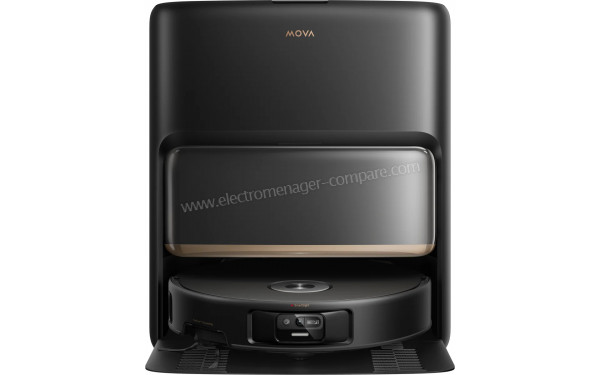 MOVA P50s Ultra Noir - Vue de face sur la station de chargement