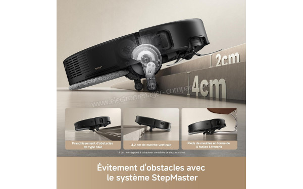 MOVA P50s Ultra Noir - Evitement des obstacles avec le syst&egrave;me StepMaster