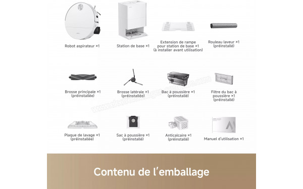 MOVA S70 Roller Blanc - Accessoires