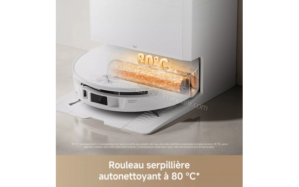 MOVA S70 Roller Blanc - Rouleau serpilli&egrave;re autonettoyant &agrave; 80&deg;C