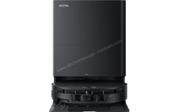 MOVA S70 Roller Noir - Vue de face sur la station de chargement