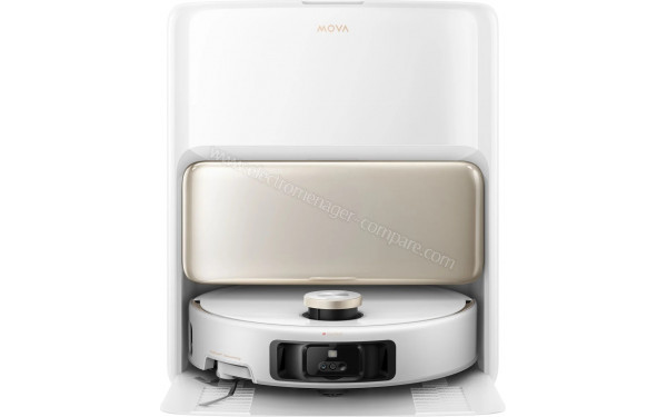 MOVA V50 Ultra Complete Blanc - Vue de face sur la base de chargement