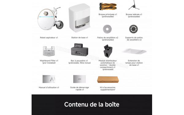 MOVA V70 Ultra Complete Blanc - Accessoires