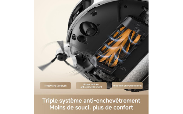 MOVA Z60 Ultra Roller Standalone Blanc - Triple syst&egrave;me anti-enchev&ecirc;trement