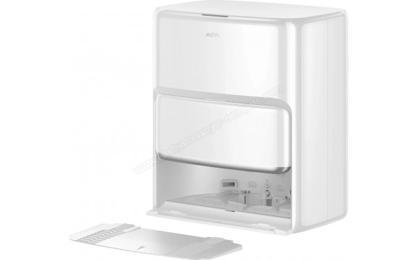 MOVA Z60 Ultra Roller Standalone Blanc - Vue sur la station de chargement