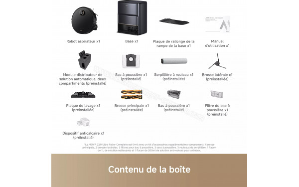 MOVA Z60 Ultra Roller Complete Noir - Accessoires