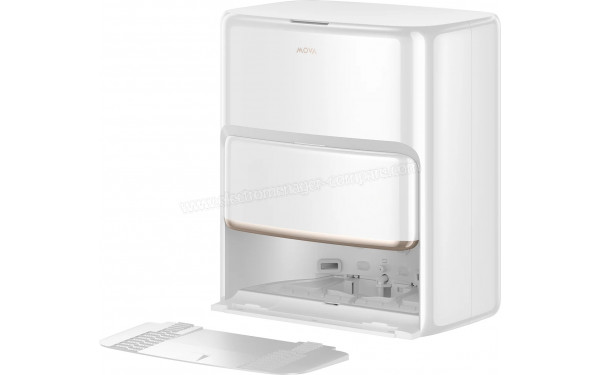 MOVA Z60 Ultra Roller Complete Blanc - Vue sur la station de chargement