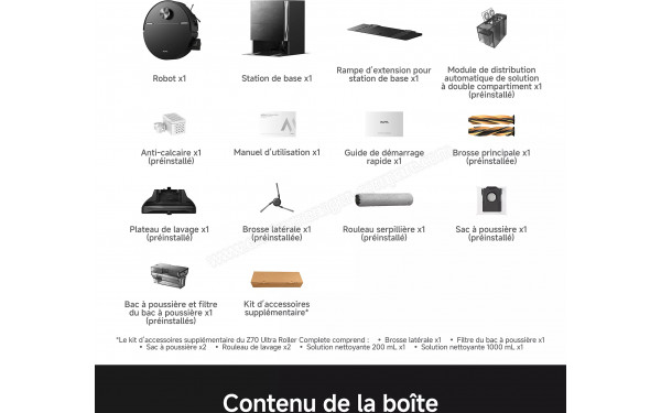 MOVA Z70 Ultra Roller Complete Noir Pierre Naturelle - Accessoires