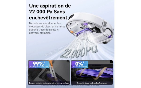 NARWAL Flow Complete Version Blanc - Puissance d'aspiration