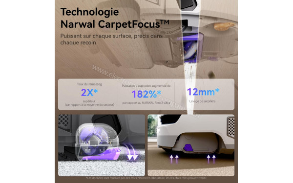 NARWAL Flow Blanc - Technologie Narwal CarpetFocus