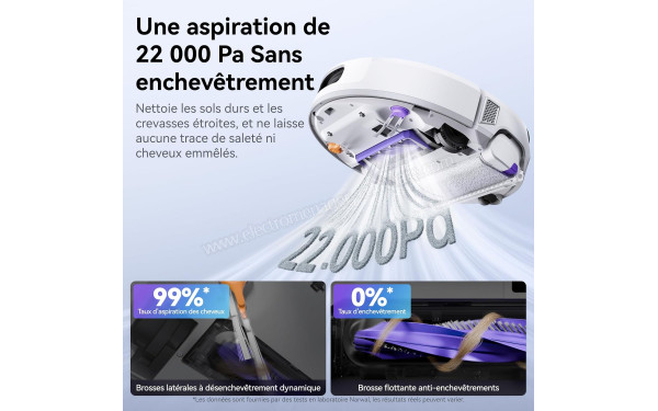 NARWAL Flow Blanc - Puissance d'aspiration