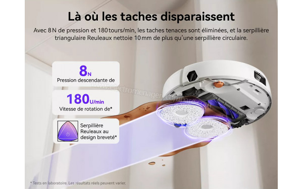 NARWAL Freo X10 Pro Blanc - Vue du dessous