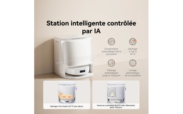 NARWAL Freo X10 Pro Blanc - Station intelligente contr&ocirc;l&eacute;e par IA
