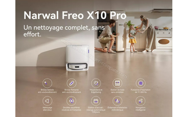 NARWAL Freo X10 Pro Blanc - Mise en situation