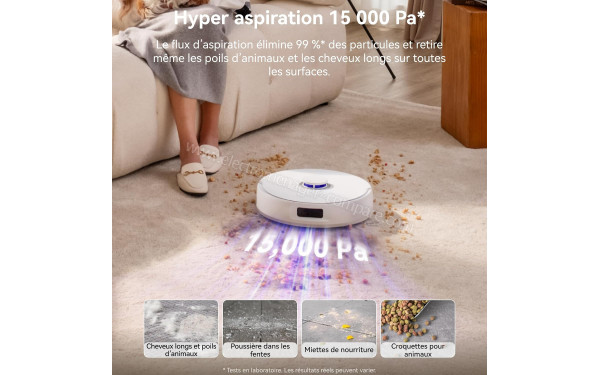 NARWAL Freo Z10 Blanc - Puissance d'aspiration