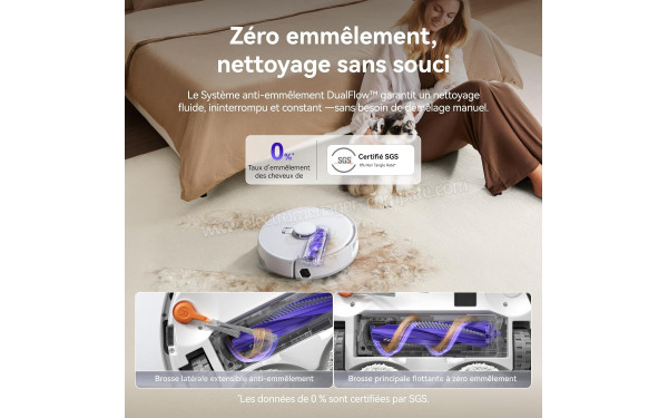 NARWAL Freo Z10 Pro Blanc - Syst&egrave;me anti-emm&ecirc;lement DualFlow