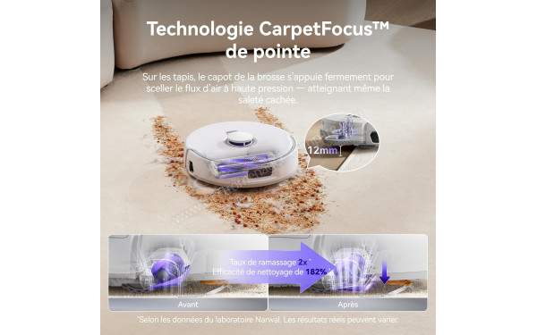 NARWAL Freo Z10 Pro Blanc - Technologie CarpetFocus