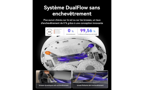 NARWAL Freo Z10 Ultra Blanc Argent&eacute; - Syst&egrave;me DualFlow