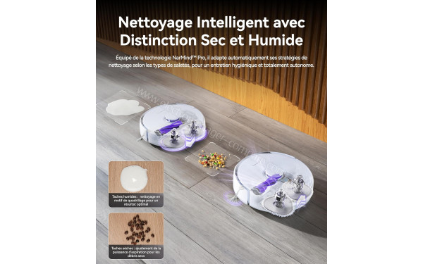 NARWAL Freo Z10 Ultra Blanc Argent&eacute; - Technologie NarMind Pro