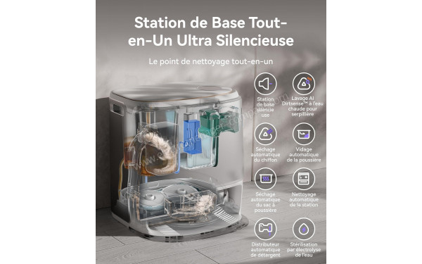 NARWAL Freo Z Ultra Blanc - Station de base tout-en-un ultra silencieuse