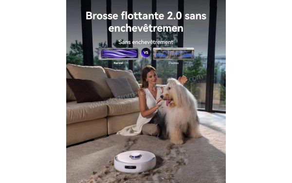 NARWAL Freo Z Ultra Blanc - Brosse flottante 2.0 sans enchev&ecirc;trement