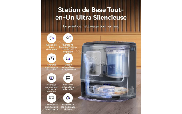 NARWAL Freo Z Ultra Noir - Station de base tout-en-un ultra silencieuse