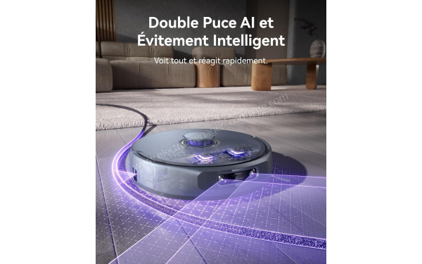 NARWAL Freo Z Ultra Noir - Double puce AI et &eacute;vitement intelligent