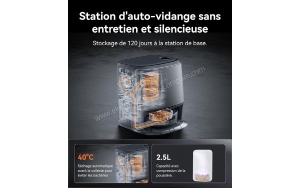 NARWAL Freo Z Ultra Noir - Station d'auto-vidange