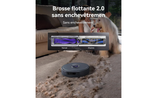 NARWAL Freo Z Ultra Noir - Brosse flottante 2.0 sans enchev&ecirc;trement