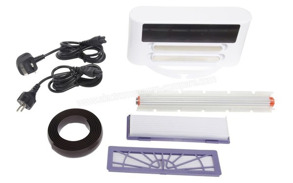 NEATO Botvac 85 - Vue d'ensemble accessoires (cr&eacute;dit : Boulanger)