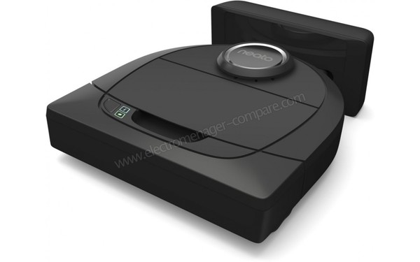 NEATO Botvac D5+ Connected - Vue avec base de charge (cr&eacute;dit : Boulanger)
