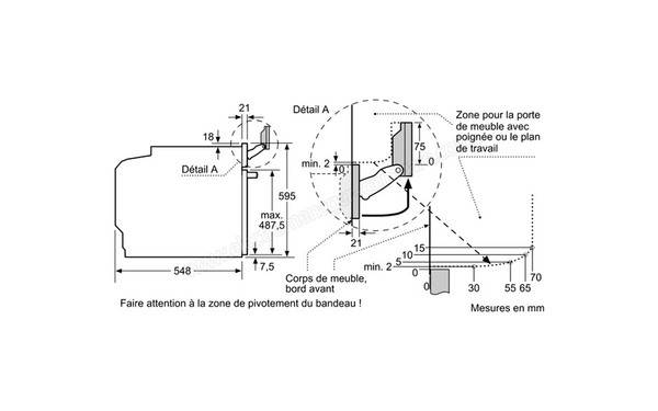NEFF B17CR32N1 - Sch&eacute;ma d'encastrement