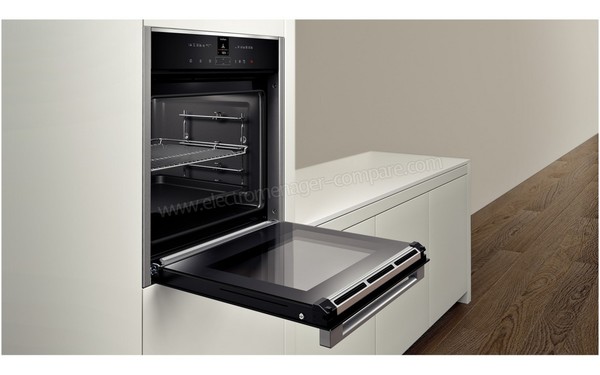 NEFF B17VR32N1 - Vue 3/4 gauche, porte ouverte