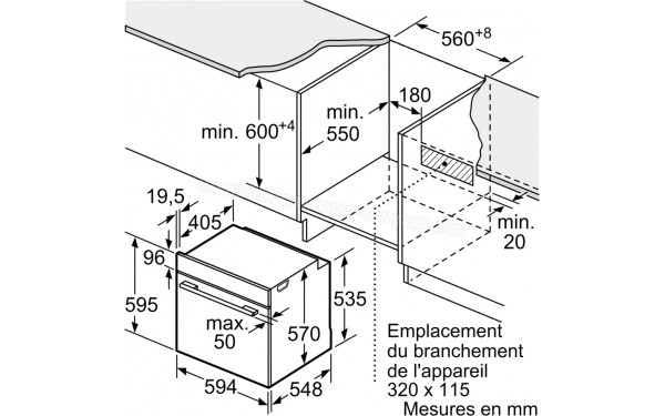 NEFF B1ACD5AN3F - Dimensions