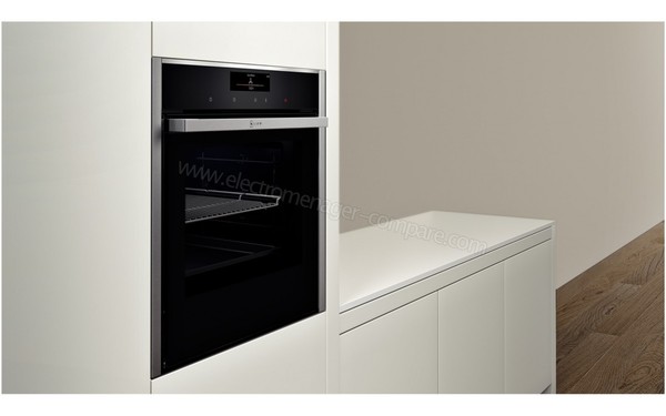NEFF B48CT34N0 - Vue 3/4 gauche, appareil encastr&eacute;