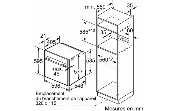NEFF B54CR71N0F - Dimensions