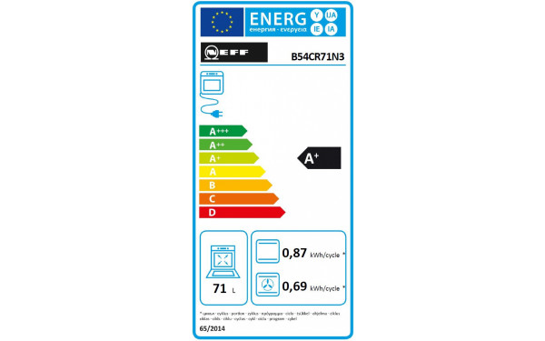 NEFF B54CR71N3 - &Eacute;tiquette &eacute;nergie