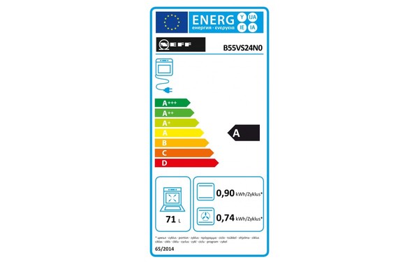 NEFF B55VS24N0 - &Eacute;tiquette &eacute;nergie