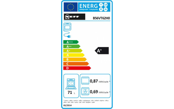 NEFF B56VT62H0 - &Eacute;tiquette &eacute;nergie