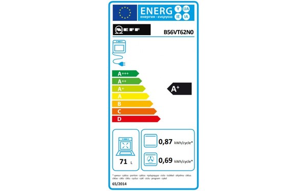 NEFF B56VT62N0 - &Eacute;tiquette &eacute;nergie
