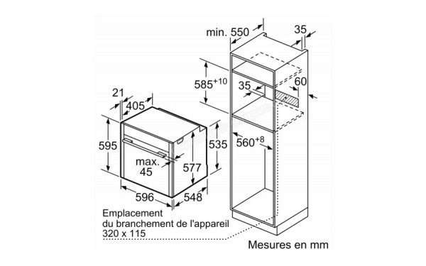 NEFF B57CS22N0 - Dimensions