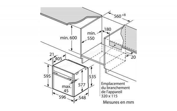 NEFF B57CS22N0 - Dimensions