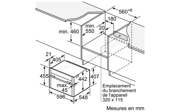 NEFF C15MR02N0 - Sch&eacute;ma d'encastrement