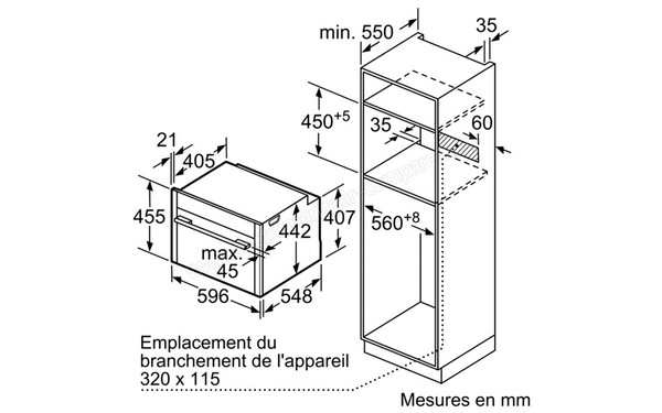 NEFF C15MR02N0 - Sch&eacute;ma d'encastrement en colonne