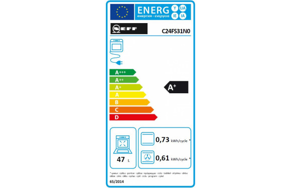 NEFF C24FS31N0 - &Eacute;tiquette &eacute;nergie