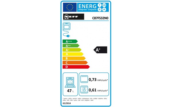 NEFF C87FS32N0 - &Eacute;tiquette &eacute;nergie