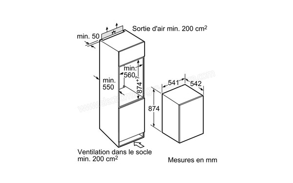 NEFF G5624X6 - Sch&eacute;ma d'encastrement